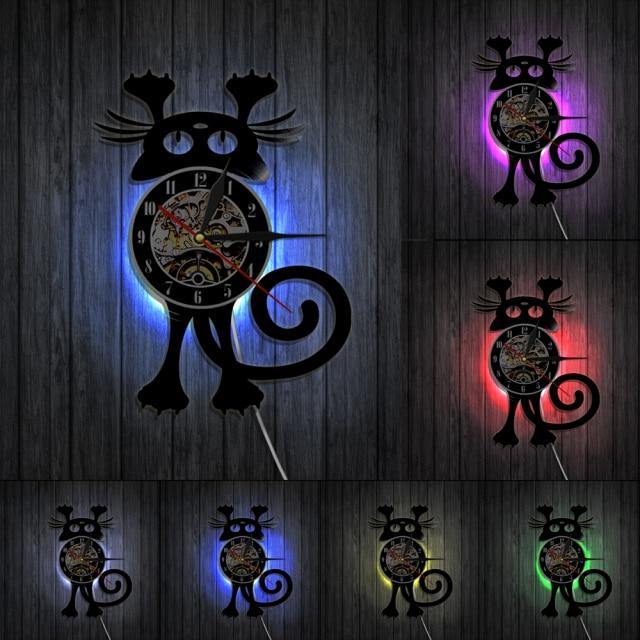 Cat Jump Wall Clock - Meowhiskers