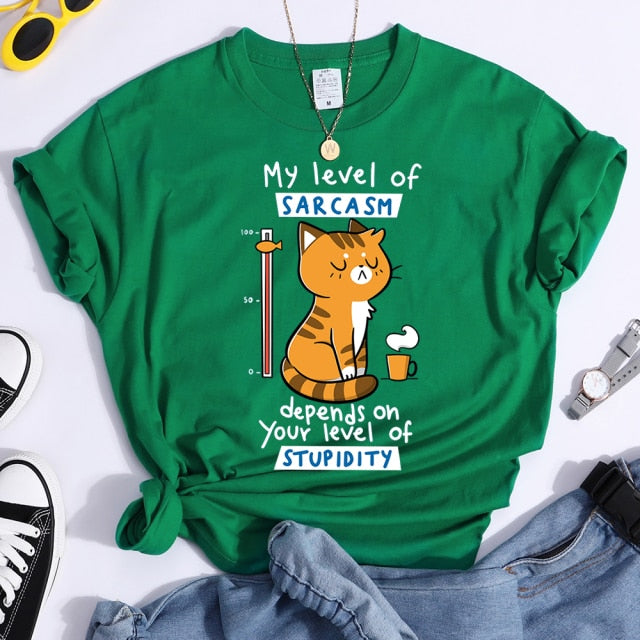 Sarcasm Cat T-Shirt - Meowhiskers