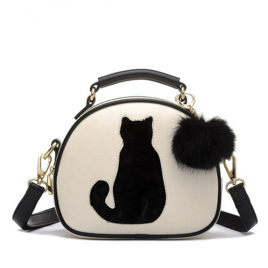 Cat Leather Handbag - Meowhiskers