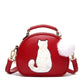 Cat Leather Handbag - Meowhiskers