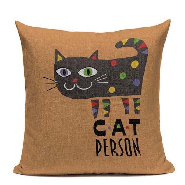 Cat Linen Pillowcase - Meowhiskers