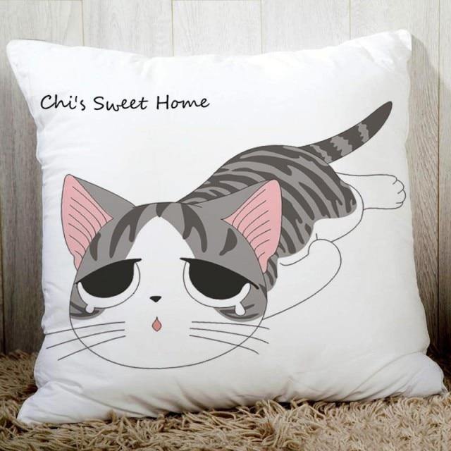 Kawaii Cat Pillowcase - Meowhiskers