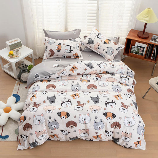 Cartoon Puppy Breed Bedding Sets