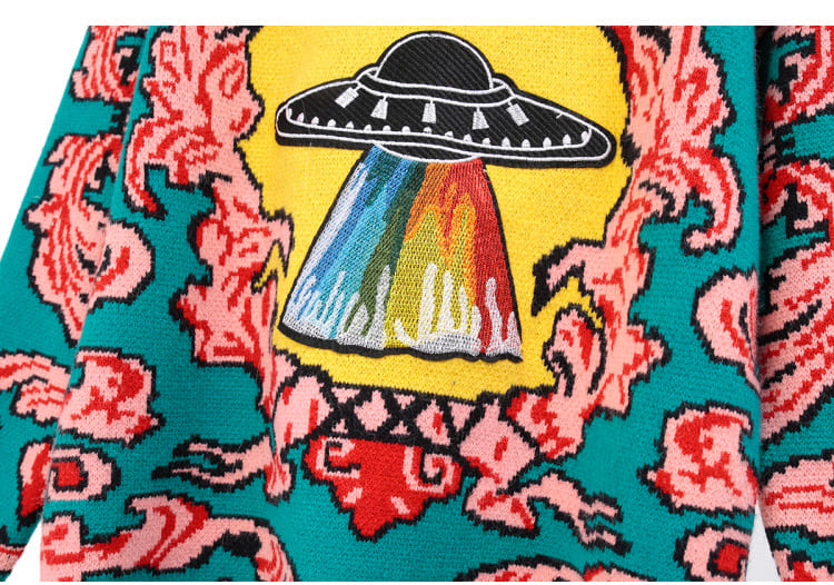 Vintage Retro UFO Sweater