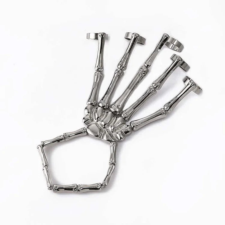 Gothic Skeleton Finger Ring Bracelet