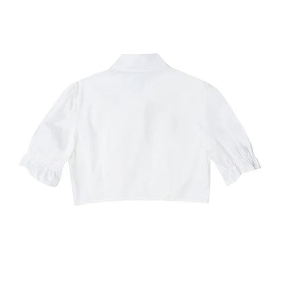 Halter Denim Vest Crop T-Shirt High Waist Lace Undershorts Denim Shorts