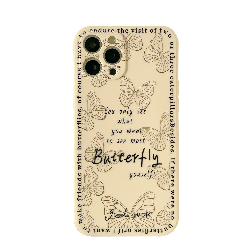 Kawaii Butterfly Letter iPhone Case