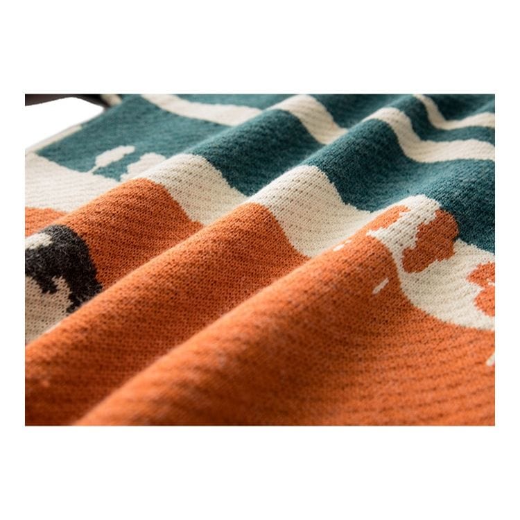 Vintage Dairy Cow Pullover Sweater Meowhiskers