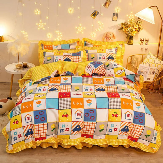 Sweet Cartoon Home Bedding Sets