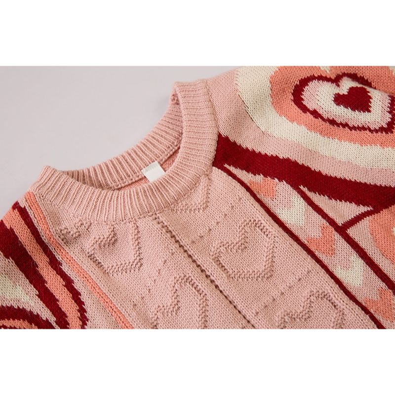 Harajuku Pullover Vivid Heart Sweater