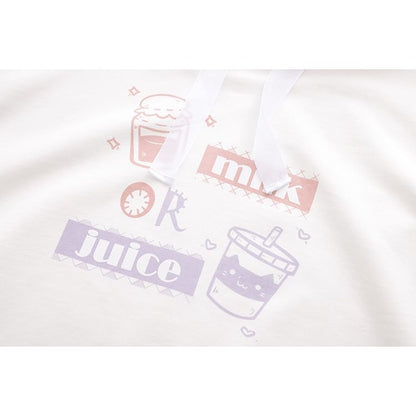 Harajuku Kawaii Milk or Juice Hoodie Sweatshirt