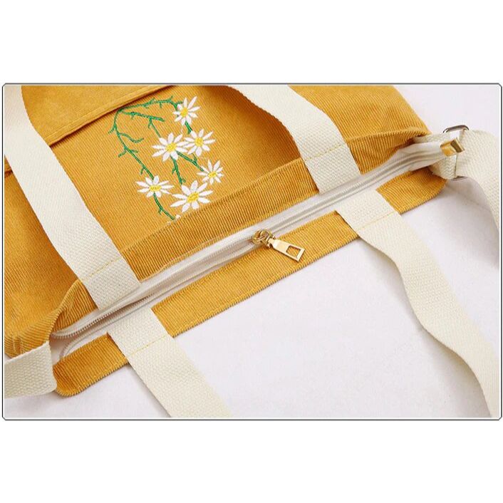 Aesthetic Minimalist Floral Tote Bag