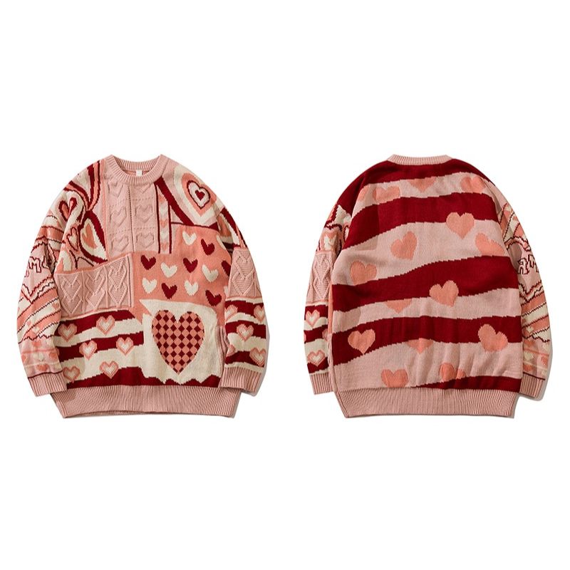 Harajuku Pullover Vivid Heart Sweater