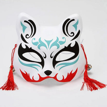 Vintage Cute Fox Face Tassels Cosplay Mask