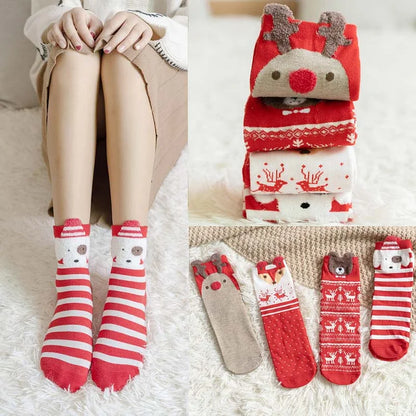 Cute Cartoon Animals Christmas Socks