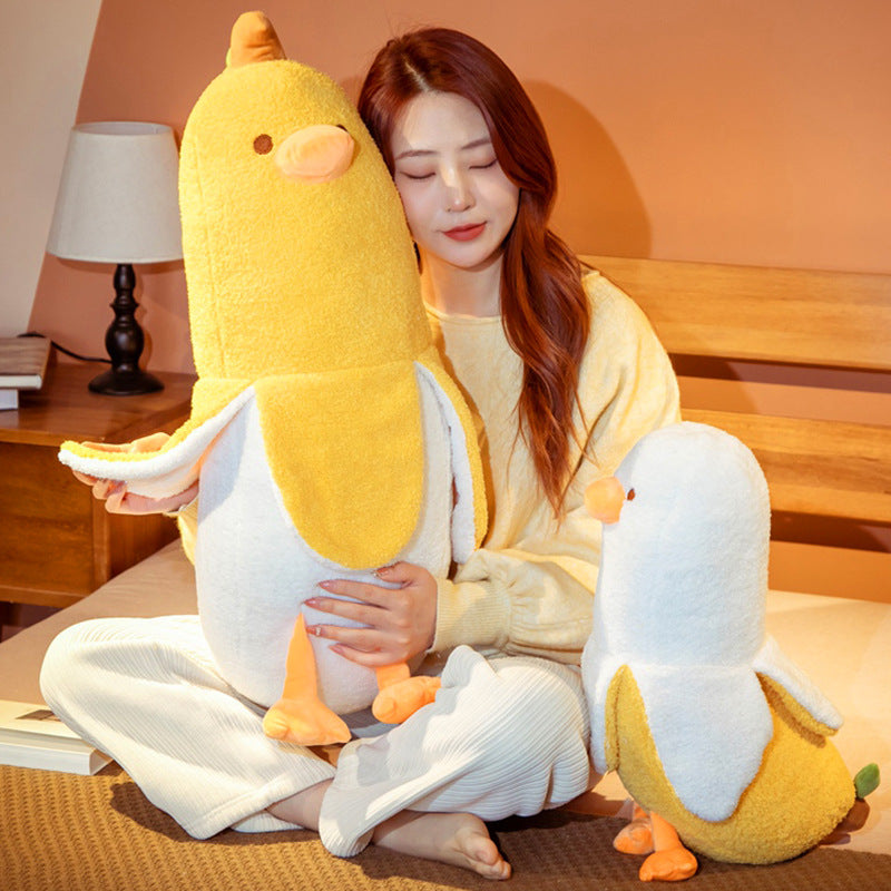 Kawaii Cartoon Banana Duck Plushie